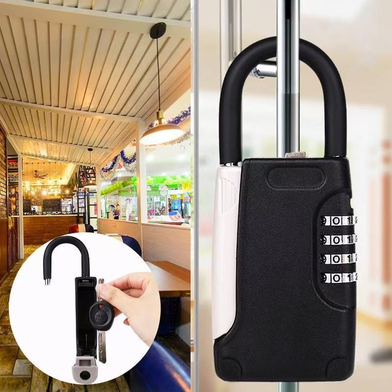 Lockbox Key Secure - กล่องล็อครหัสผ่านขนาดเล็กแบบไม่ต้องติดตั้ง กล่องเก็บของนิรภัยป้องกันการโจรกรรมแบบพกพาสำหรับงานตกแต่งและก่อสร้าง