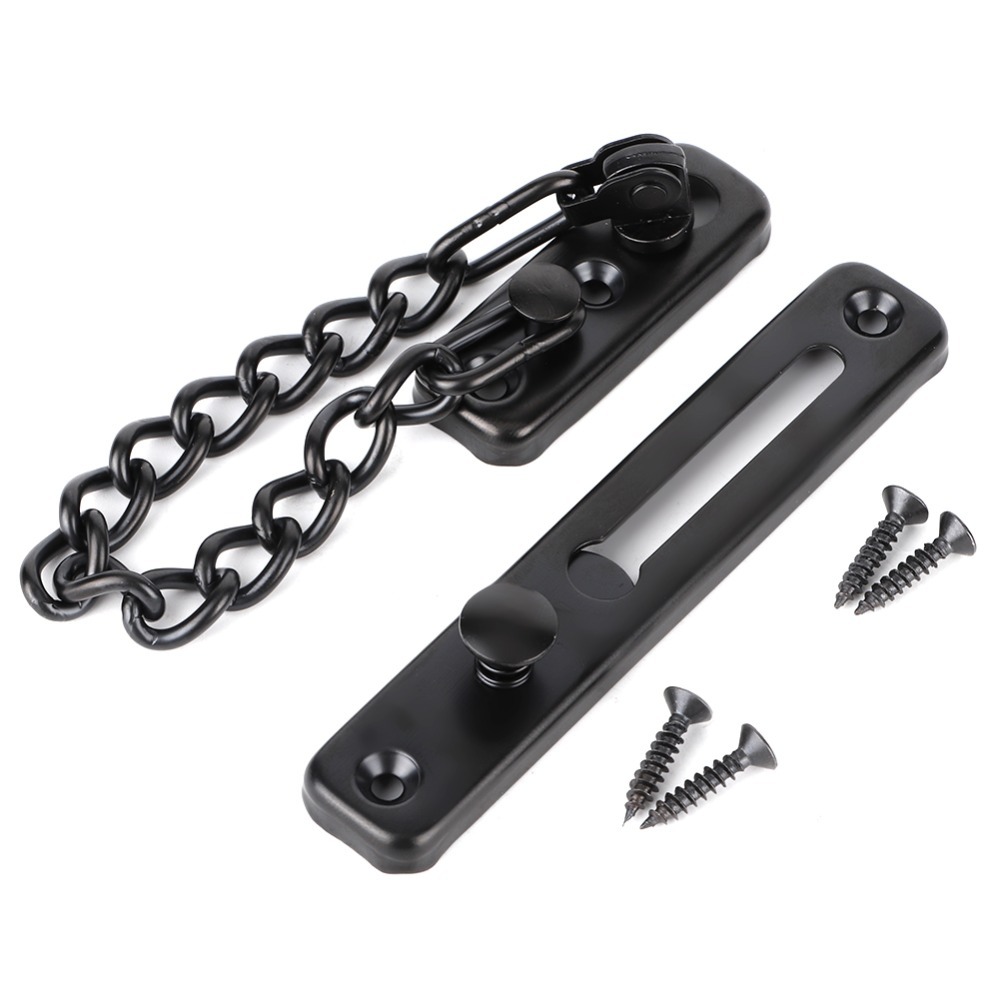 Security Chain Door - โซ่ล็อคประตูสแตนเลส สีดำ สีเงิน สีบรอนซ์โบราณ สำหรับโรงแรม ป้องกันการโจรกรรม