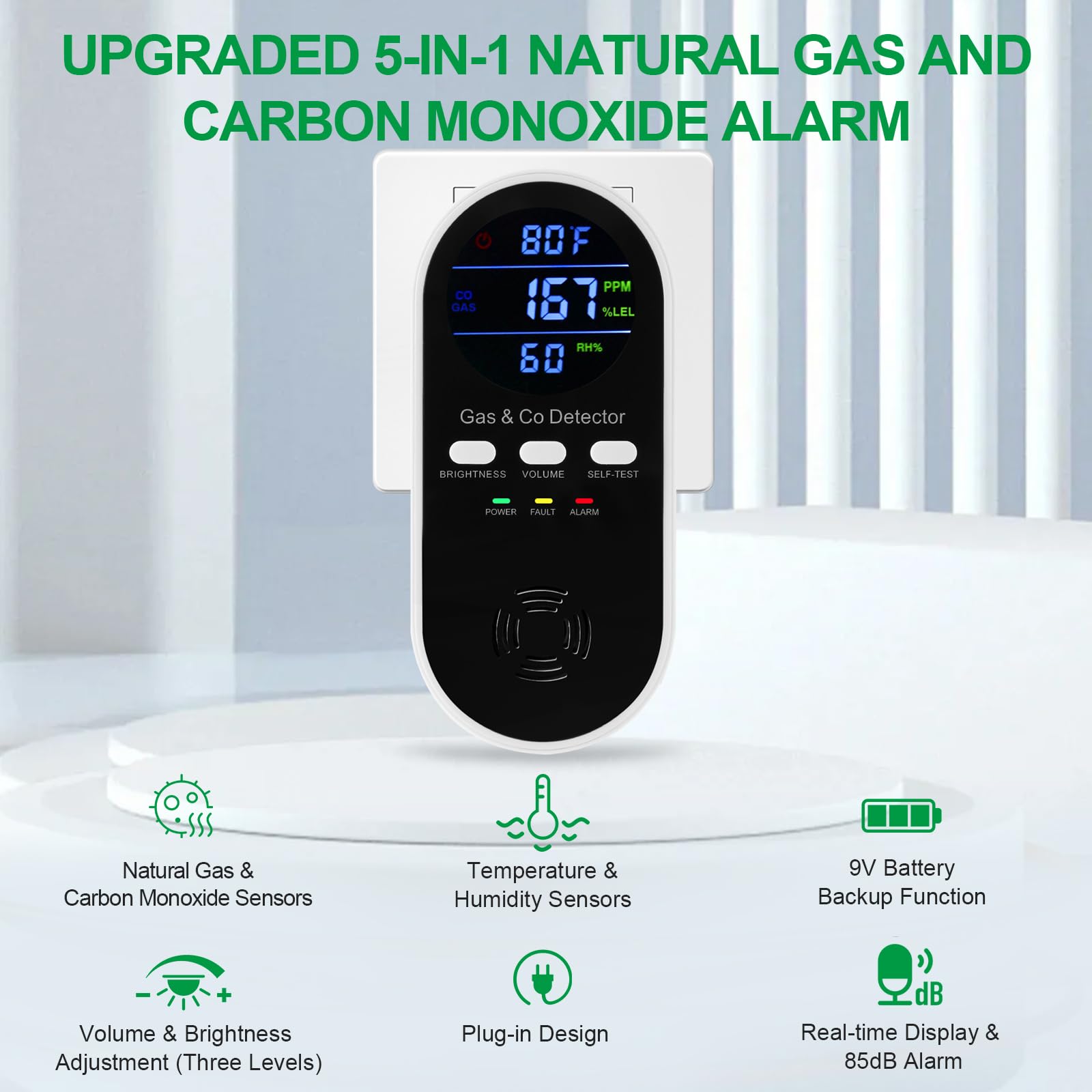 เครื่องตรวจจับแก๊สและคาร์บอนมอ - Co Detector Plug บทวิจารณ์และราคา